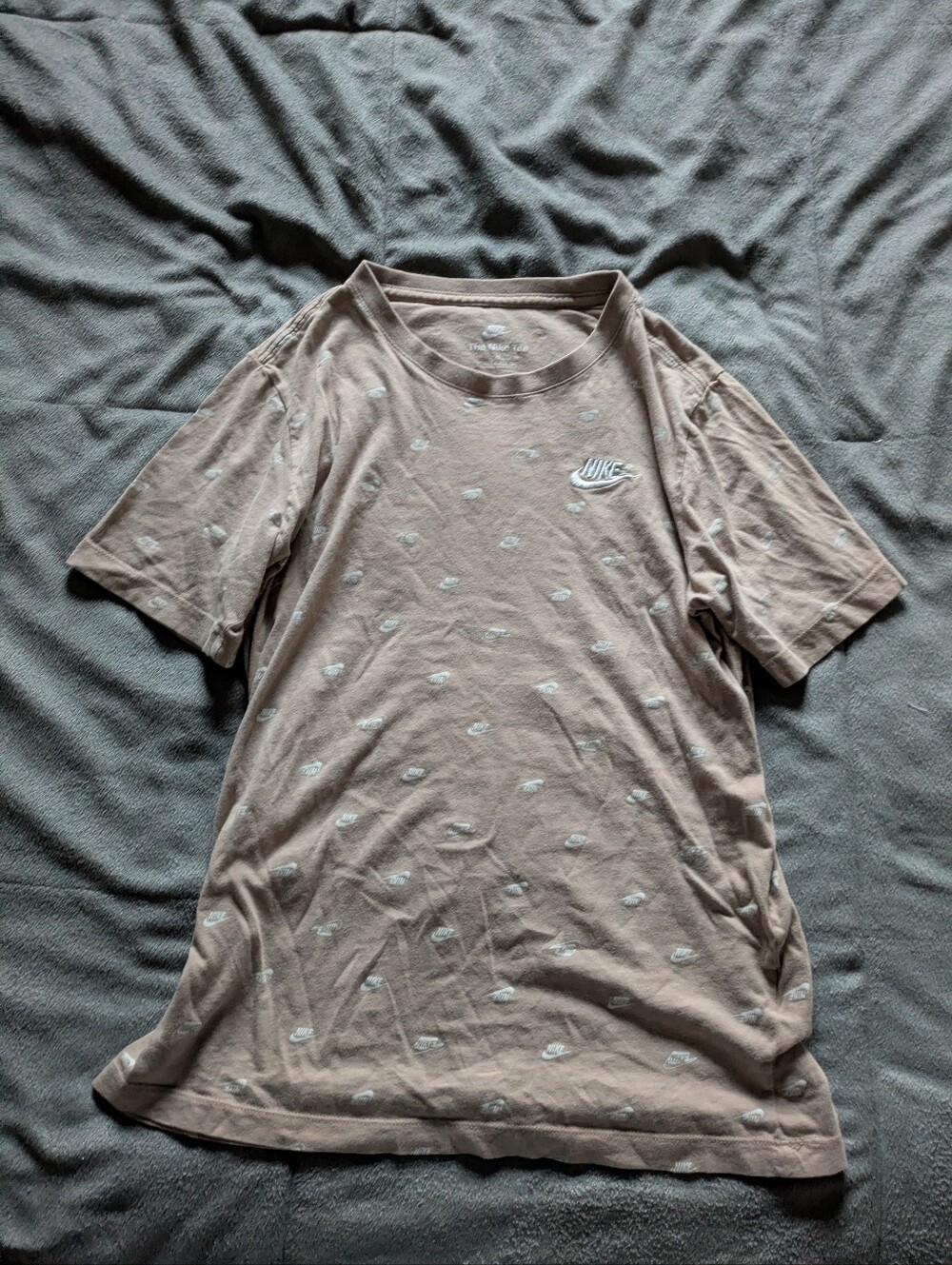 Nike Kids' Tan Allover Logo T-Shirt